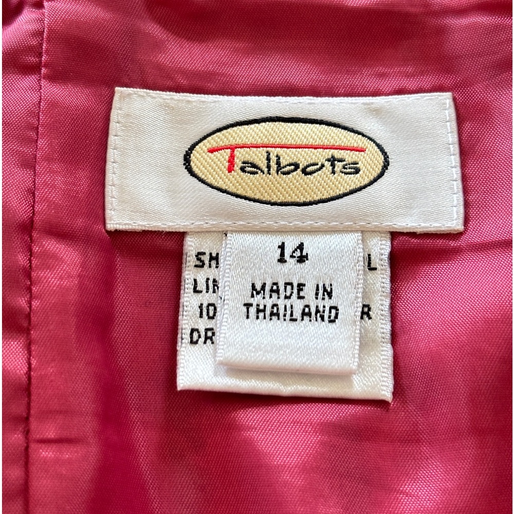 Talbots Women’s Size 14 Plaid Pink Pencil Skirt Wool Lined Classic Cottagecore - Picture 8 of 13